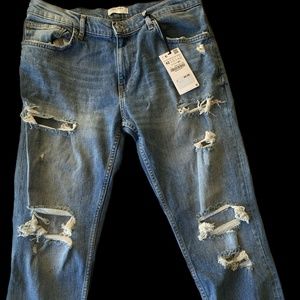 ZARA DISTRESSED JEANS - BRAND NEW UNWORN WITH ORIGINAL TAGS